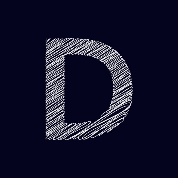 Letter D Chalk Design