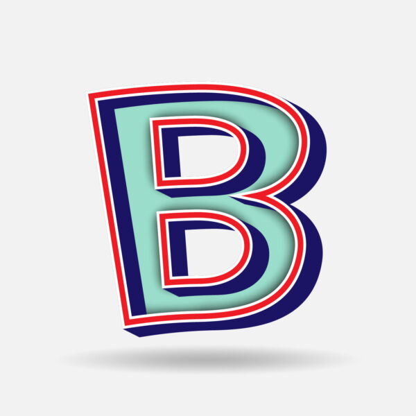Letter B With Embedded Frame