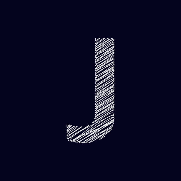 Letter J Chalk Design