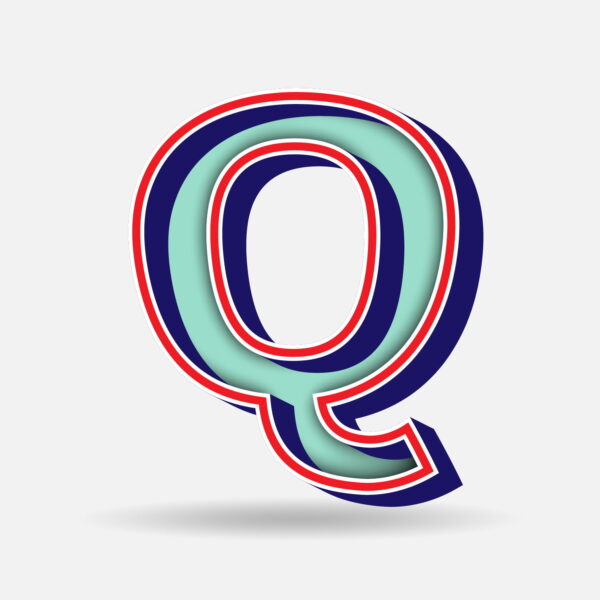 Letter Q With Embedded Frame