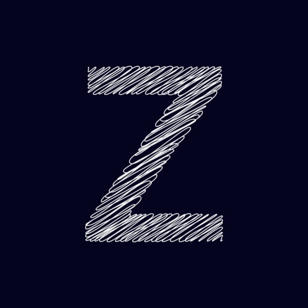 Letter Z Chalk Design