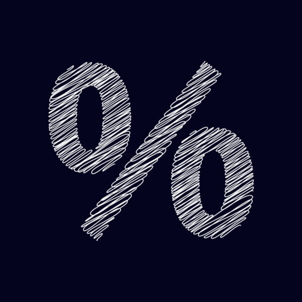 Percentage Symbol Chalk Design