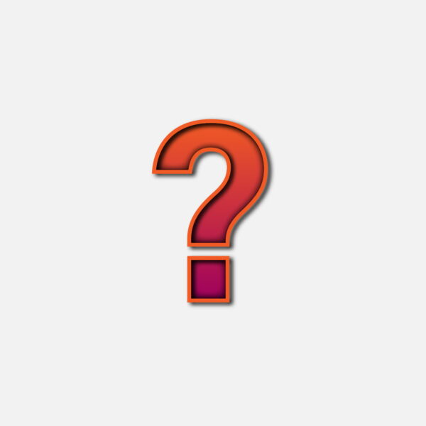 Question Symbol With Orange Color Frame