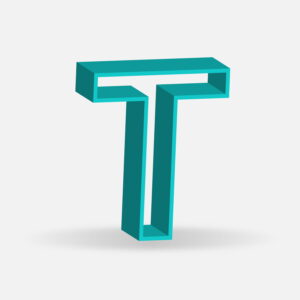 3D Letter T Frame Design