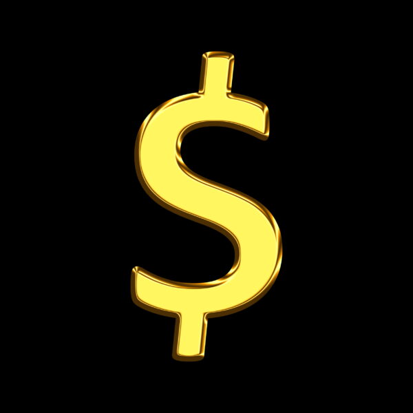 Dollar Symbol Gold Bar