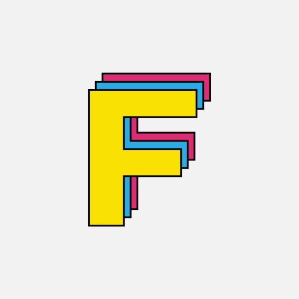 Letter F Tricolor Design