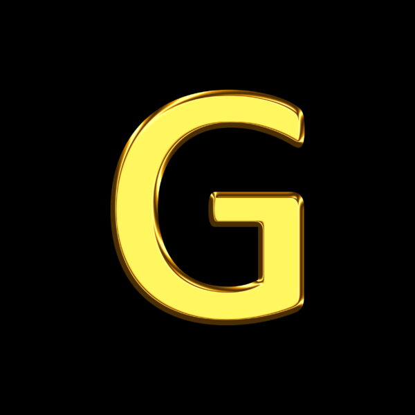 Letter G Gold Bar