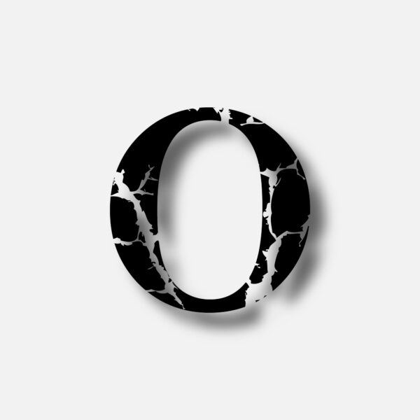 Letter O With Horror Scar