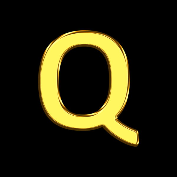 Letter Q Gold Bar
