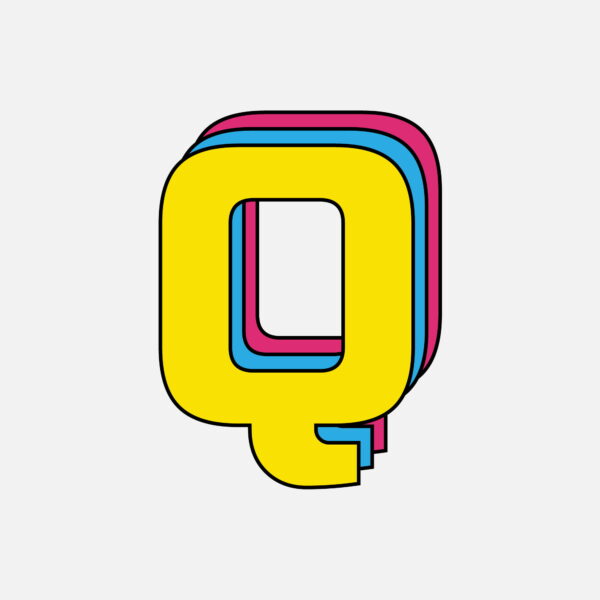 Letter Q Tricolor Design