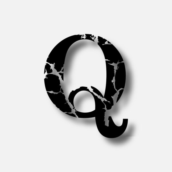 Letter Q With Horror Scar