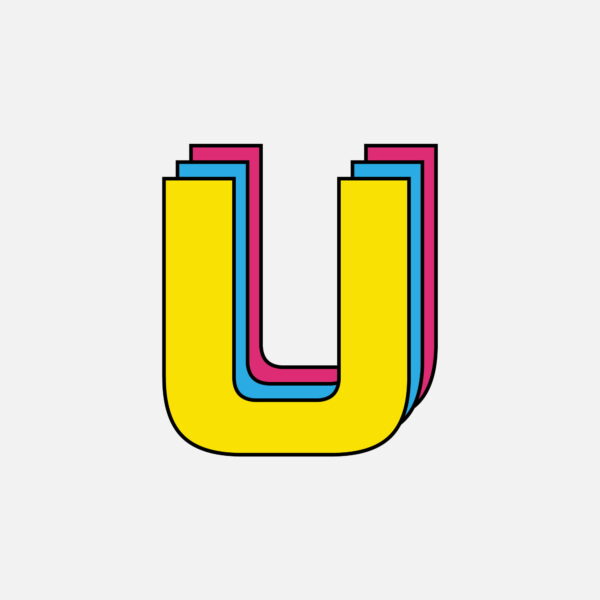 Letter U Tricolor Design