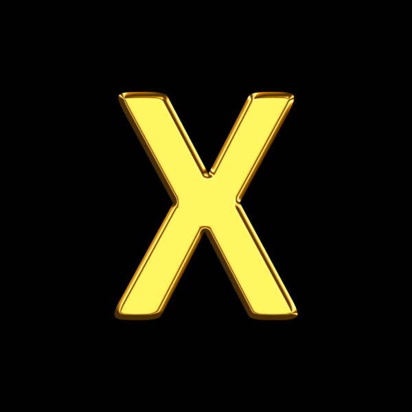 Letter X Gold Bar