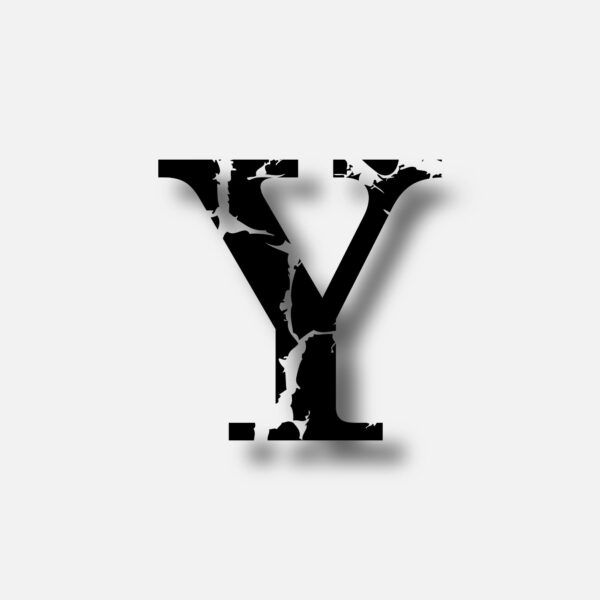 Letter Y With Horror Scar