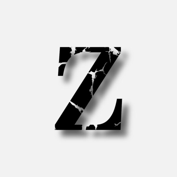 Letter Z With Horror Scar
