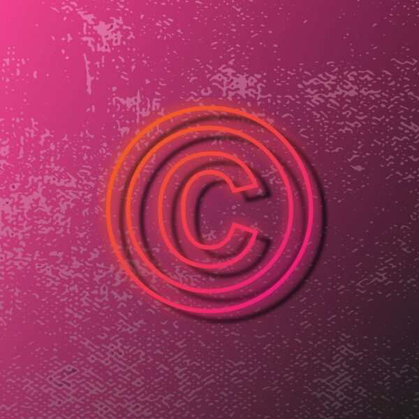Copyright Symbol Outline Design
