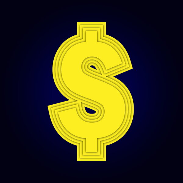 Dollar Symbol Yellow Layer Design