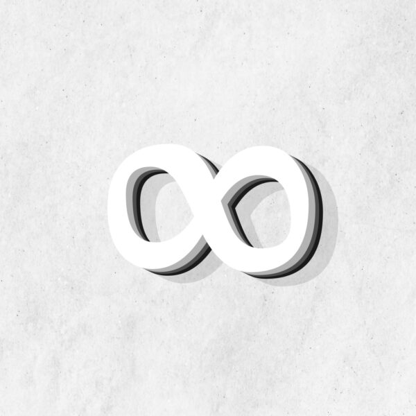 Infinity Symbol White Color Design