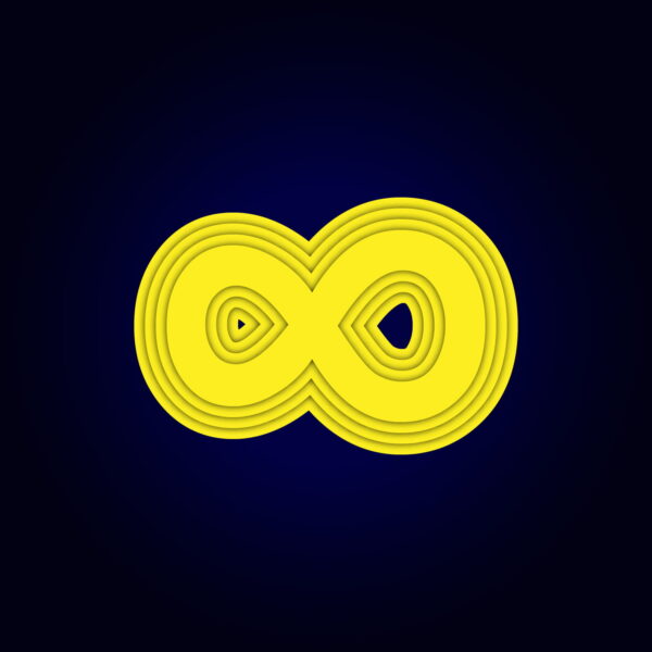 Infinity Symbol Yellow Layer Design