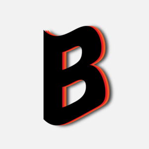 Letter B Tricolor Layer Design