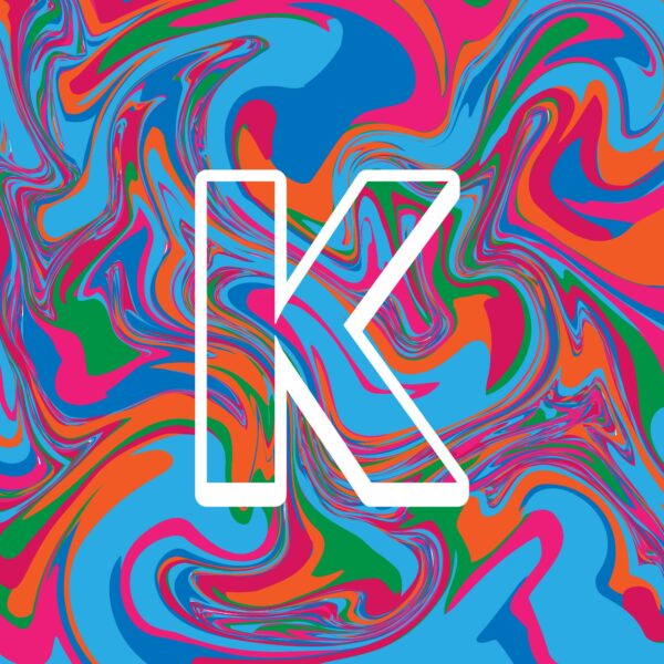 Letter K Colorful Design