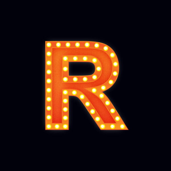 Letter R Show Light Design