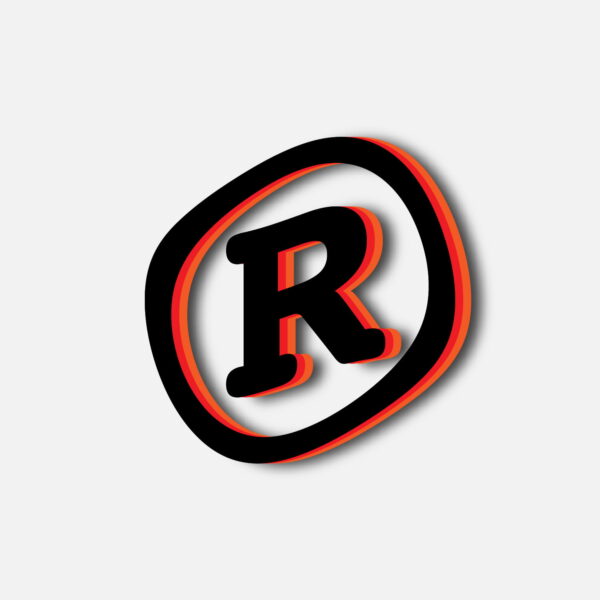 Registered Trademark Symbol Tricolor Layer Design