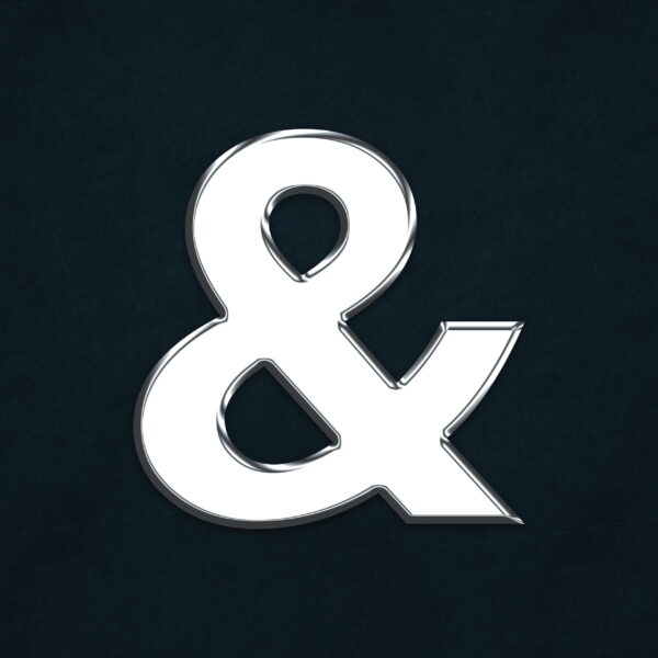 Ampersand Symbol Silver Design