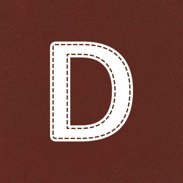 Letter D Stitched Design