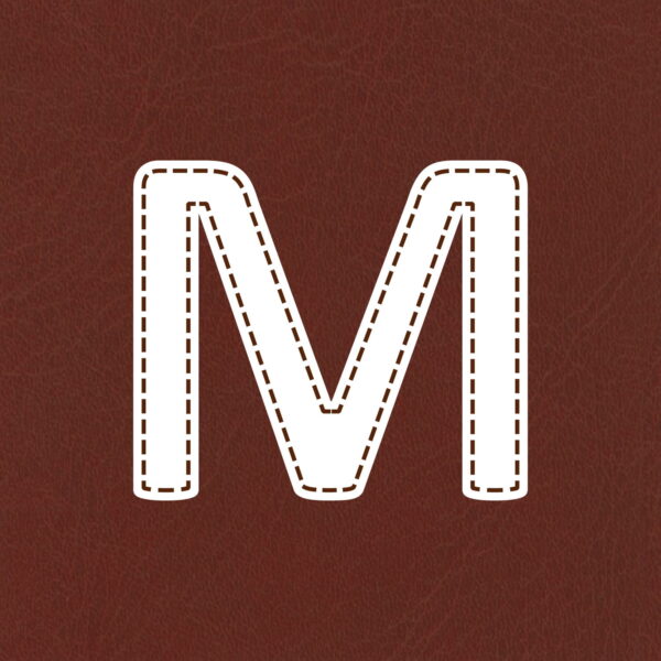 Letter M Stitched Design