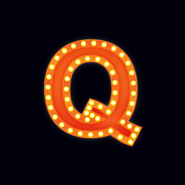 Letter Q Show Light Design