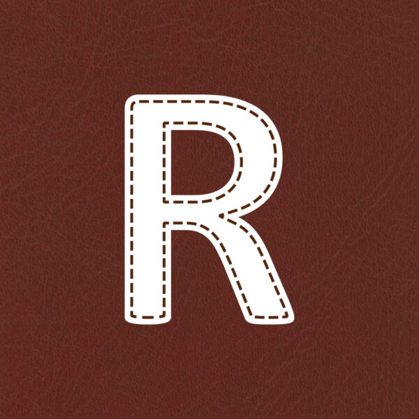Letter R Stitched Design