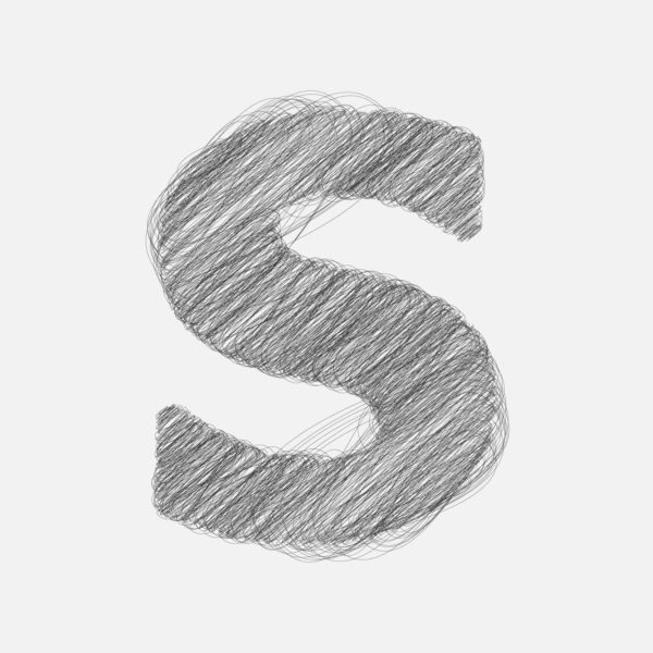 Letter S Pencil Drawing Design