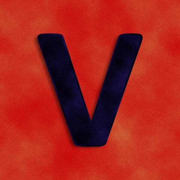 Letter V Velvet Design