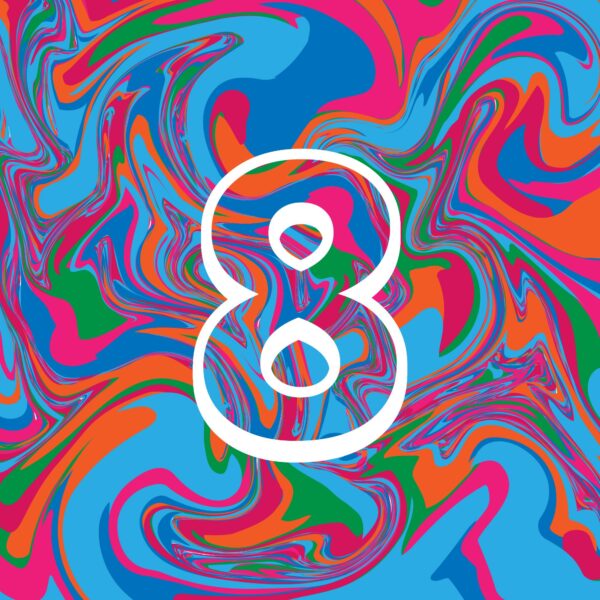 Number Eight Colorful Design