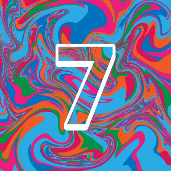 Number Seven Colorful Design