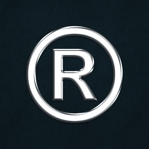Registered Trademark Symbol Silver Design