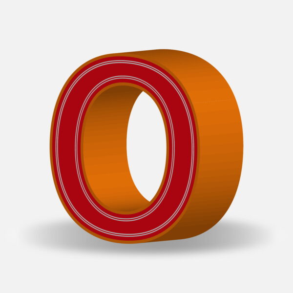 3D Letter O With Orange Border