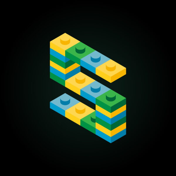 3D Letter S Lego Brick