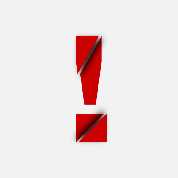 Exclamation Symbol Cut Design