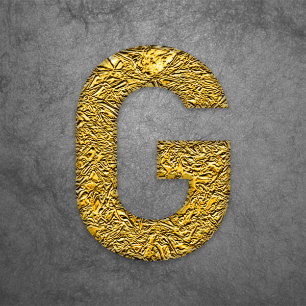 Letter G Gold Foil Design