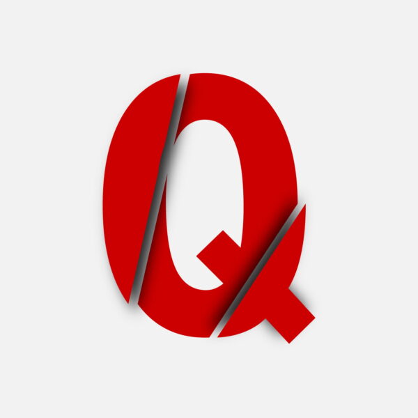 Letter Q Cut Design