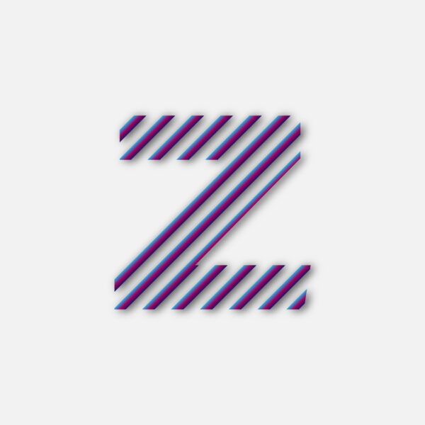 Letter Z Colorful Line Design