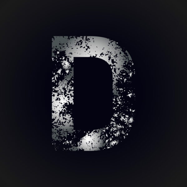 Letter D Grunge Design