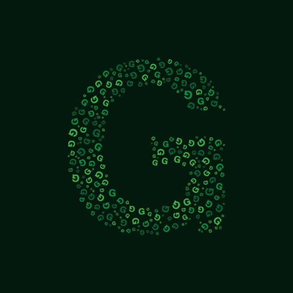 Letter G With Green Letter G Pattern