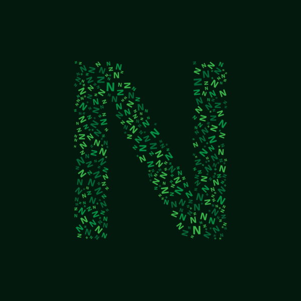 Letter N With Green Letter N Pattern