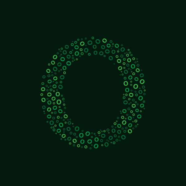 Letter O With Green Letter O Pattern