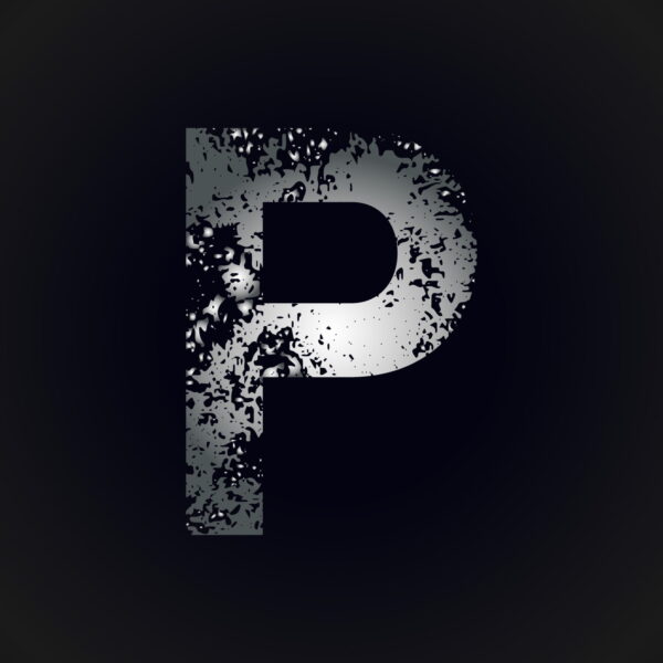 Letter P Grunge Design