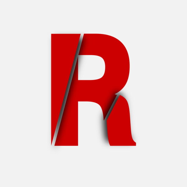 Letter R Cut Design