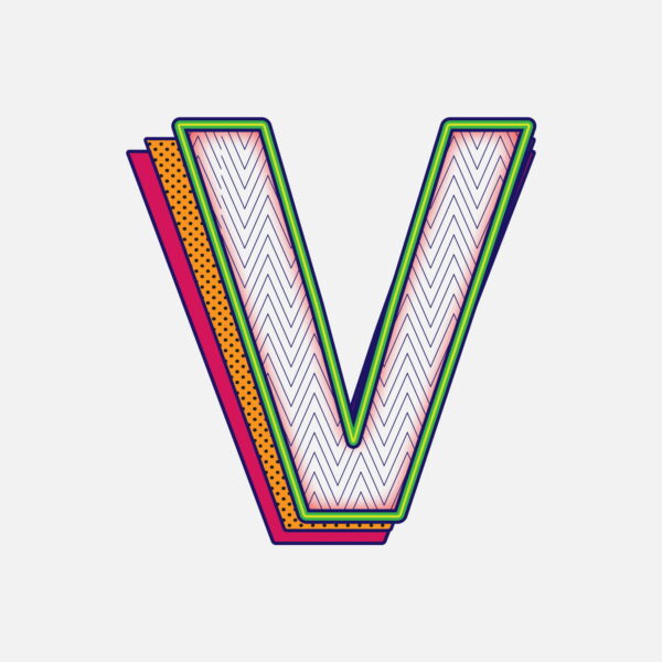 Letter V Pattern Design